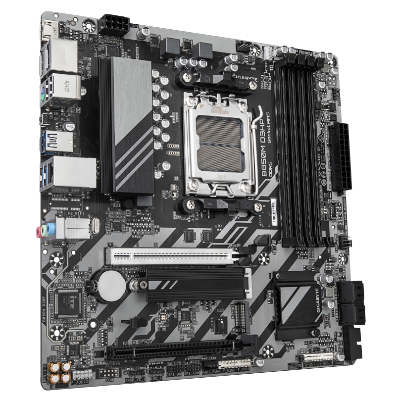 Gigabyte B850M D3HP Motherboard AMD B850 Socket AM5 DDR5 micro ATX PCIe 5.0 M.2 - 9MB85MHP-00-G10 - 4719331867058