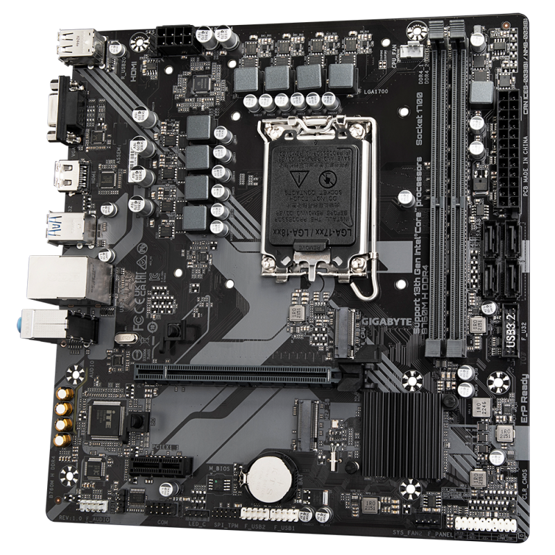 Gigabyte B760M H DDR4 Motherboard Intel B760 Socket LGA1700 DDR4 micro ATX PCIe 4.0 M.2 - 9MB76MH4-00-10 - 4719331854645