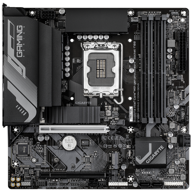 Gigabyte B760M GAMING X DDR4 Motherboard Intel B760 Socket LGA 1700 DDR4 micro ATX PCIe 5.0 M.2 - 9MB76MG45-00-G10 - 4719331874087