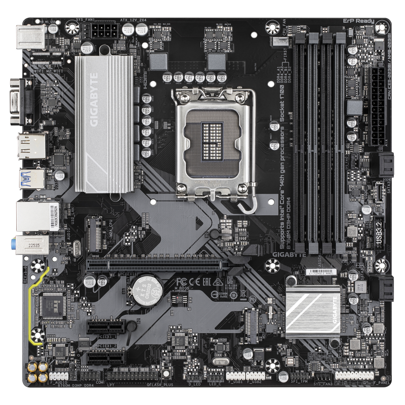 Gigabyte B760M D3HP Motherboard Intel B760 Socket LGA 1700 DDR4 micro ATX PCIe 4.0 M.2 - 9MB76M3P4-00-10 - 4719331862848