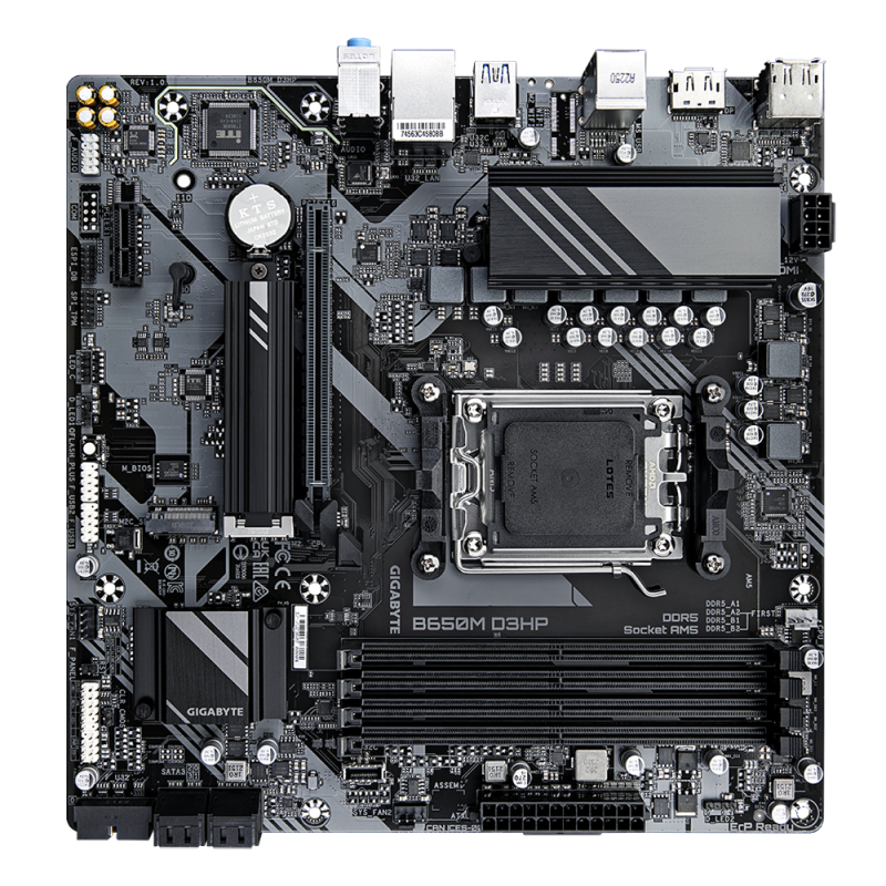 Gigabyte B650M D3HP Motherboard AMD B650 Socket AM5 DDR5 micro ATX PCIe 4.0 M.2 - 9MB65MDHP-00-10 - 4719331857851