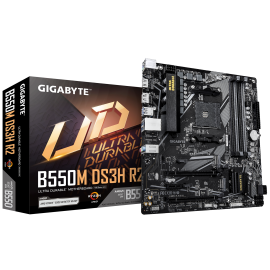 Gigabyte B550M DS3H R2 Motherboard AMD B550 Socket AM4 DDR4 micro ATX PCIe 4.0 M.2 - 9MB55MDSR-00-G10 - 4719331870454