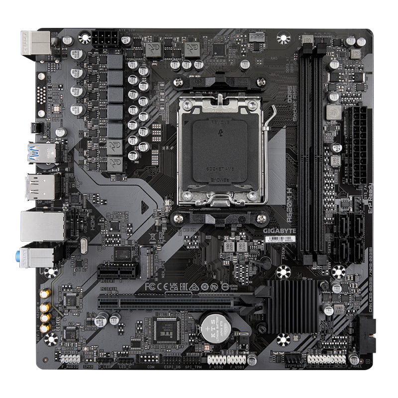 Gigabyte A620M H Motherboard AMD A620 Socket AM5 DDR5 micro ATX PCIe 4.0 M.2 - 9MA62MH-00-G22 - 4719331855512