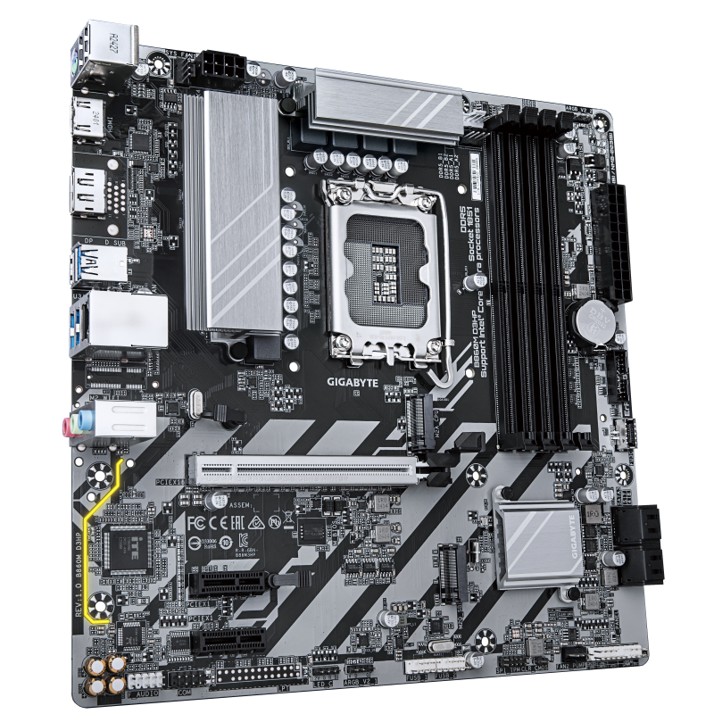 Gigabyte B860M D3HP Motherboard Intel B860 Socket LGA 1851 DDR5 micro ATX PCIe 5.0 M.2 - 9MB86M3HP-00-G10 - 4719331866860