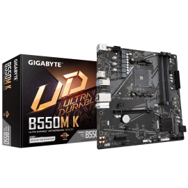 Gigabyte B550M K Motherboard AMD B550 Socket AM4 DDR4 micro ATX PCIe 4.0 M.2 - 9MB55MK-00-11 - 4719331852764