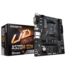 Gigabyte A520M S2H Motherboard AMD A520 Socket AM4 DDR4 micro ATX PCIe 3.0 M.2 - 9MA52MS2H-00-13 - 4719331809720