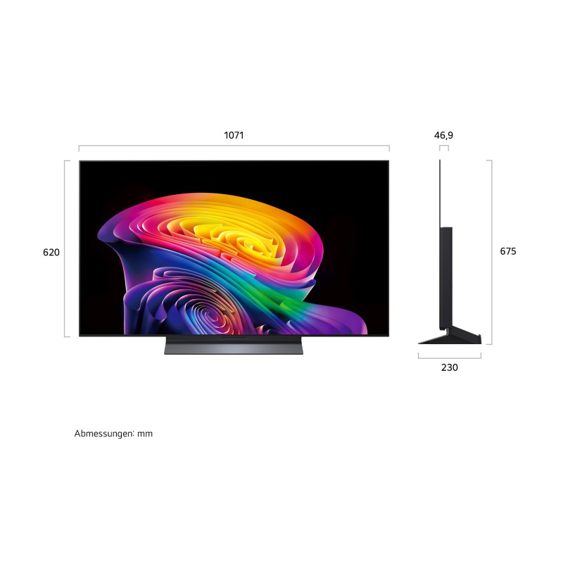 LG OLED48C6ELB.AEU OLED TV Plano 121,9 cm (48") 4K Ultra HD, Smart TV, WebOS, Wi-Fi, Ethernet, LAN, Bluetooth, Preto - 8806096732199