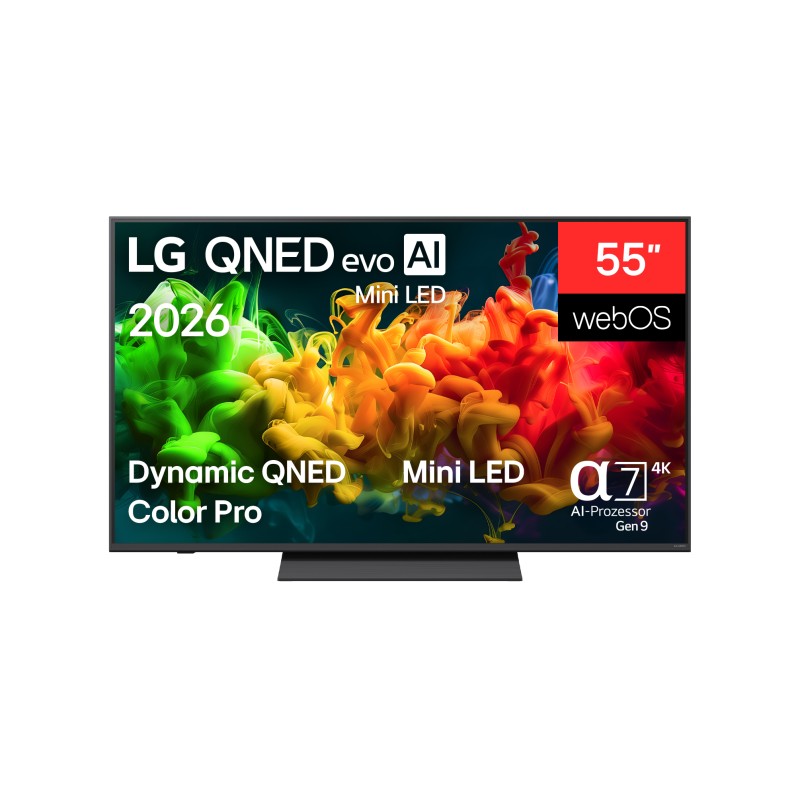 LG 55QNED81B6A.AEU QNED Mini LED TV Plano 139,7 cm (55") 4K Ultra HD, Smart TV, Wi-Fi, Ethernet, LAN, Bluetooth, Preto - 8806096739686