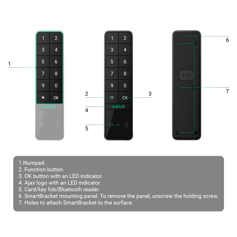 Ajax AJ-KEYPADOUTDOOR-GRA