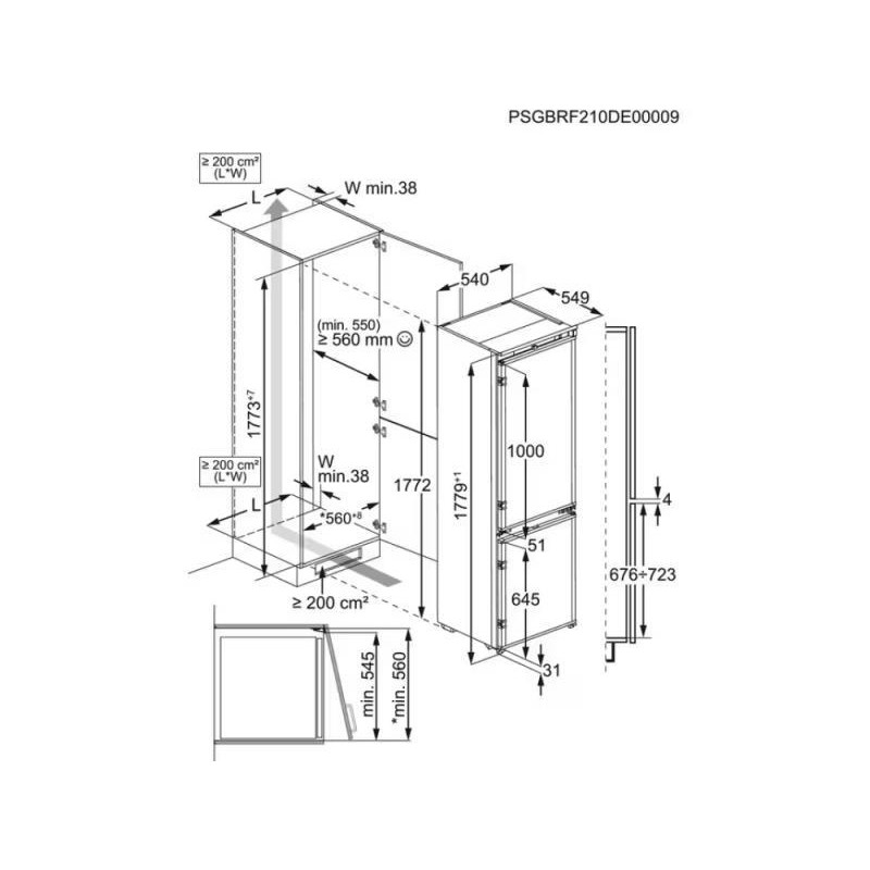 ELECTROLUX - Combinado Encastre ENA7CE18S3