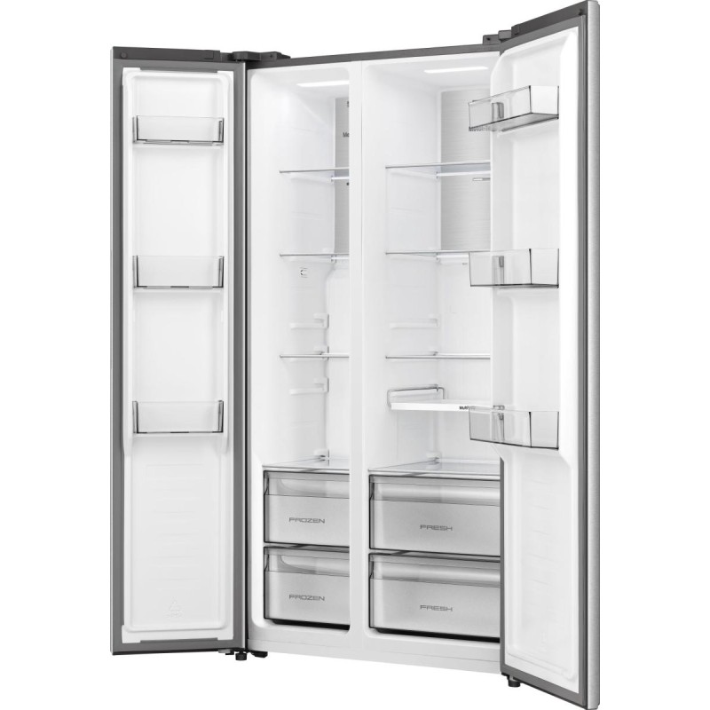 Hisense RS3P538NAIE Frigorífico Americano Side by Side 2 Portas Independente, 527 L, No Frost, Cinzento Aço inoxidável - 6921727087300