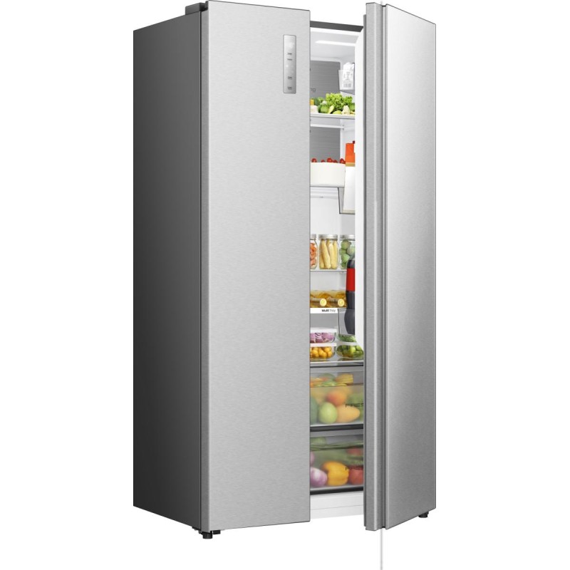 Hisense RS3P538NAIE Frigorífico Americano Side by Side 2 Portas Independente, 527 L, No Frost, Cinzento Aço inoxidável - 6921727087300