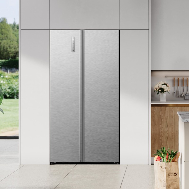 Hisense RS3P538NAIE Frigorífico Americano Side by Side 2 Portas Independente, 527 L, No Frost, Cinzento Aço inoxidável - 6921727087300