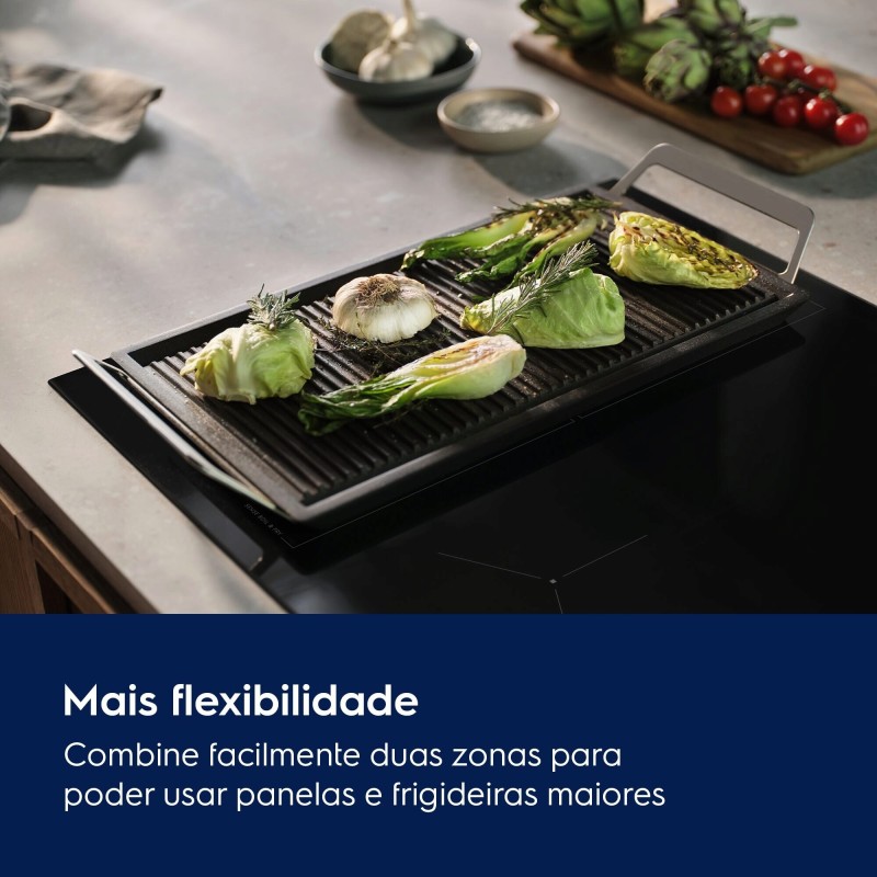 Electrolux KDI641723K Placa Mista de Indução e Gás, 4 Zonas (2 Indução + 2 Gás), 60 cm, Preto - 7332543849383