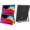Verbatim 32403 LCD Dual Monitor Portátil Touch Screen Plano 39,6 cm (15,6") Full HD, 60Hz, USB Type-C, Mini HDMI, Colunas Integradas, Multimedia, Táctil, Preto - 0023942324034