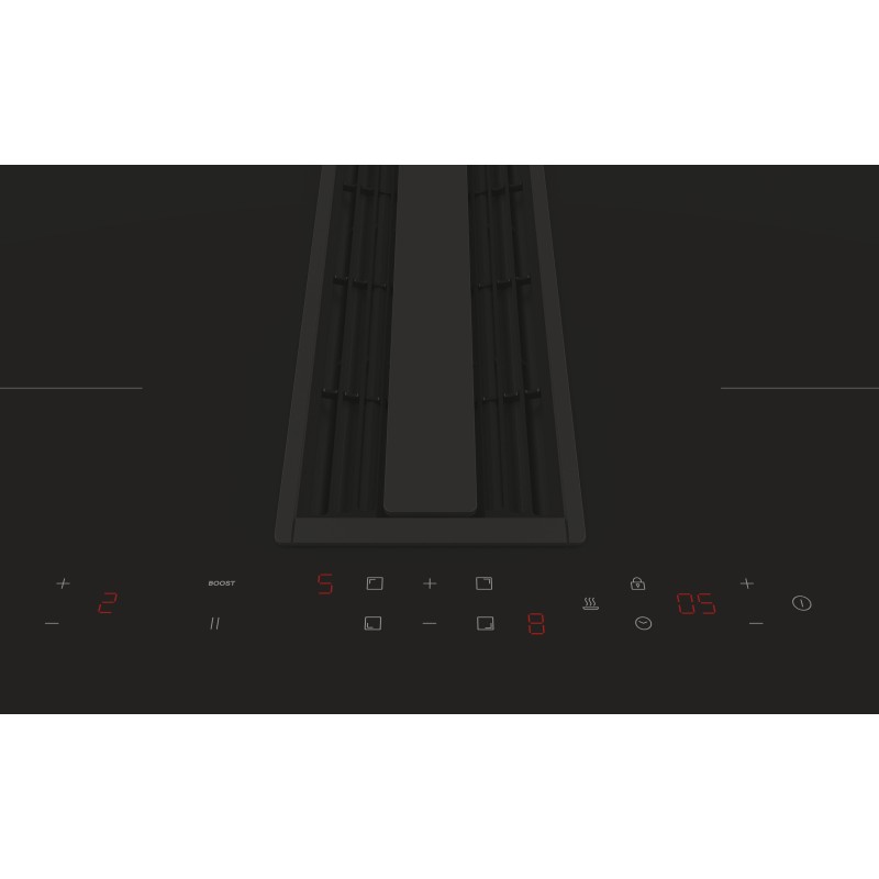 Candy CIH 8I4CF Placa de Indução, 4 Zonas, 83 cm, Exaustor Integrado, Preto - 8059019091723