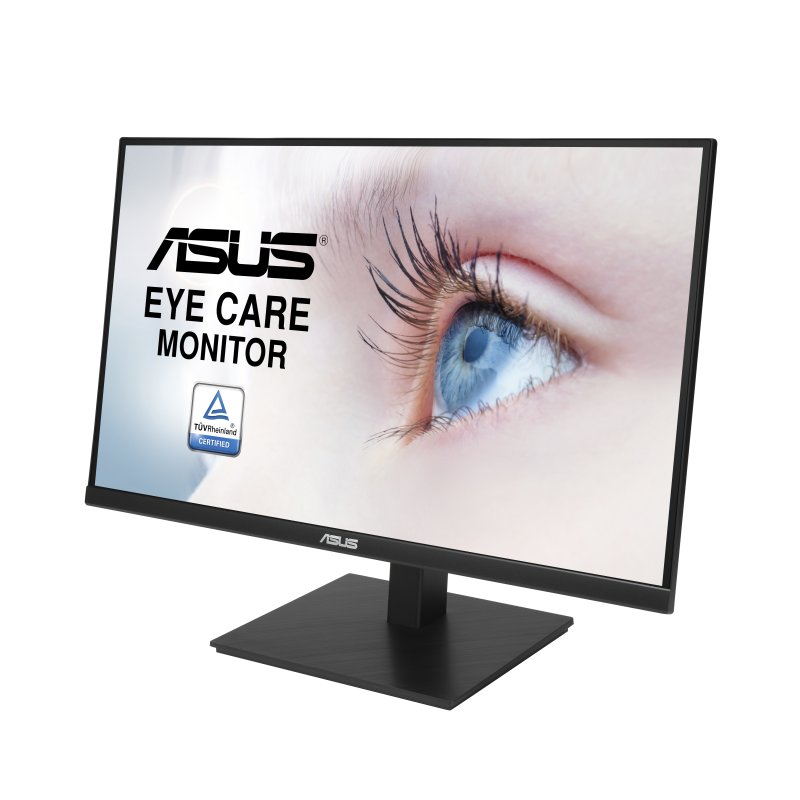 ASUS VA27AQ LCD Monitor Profissional Plano, 68,6 cm (27"), 2560 x 1440 pixels Quad HD, 75Hz, HDMI, DisplayPort, VGA, Altifalantes Integrados, Preto - 90LM06G1-B01171 - 4711387984871