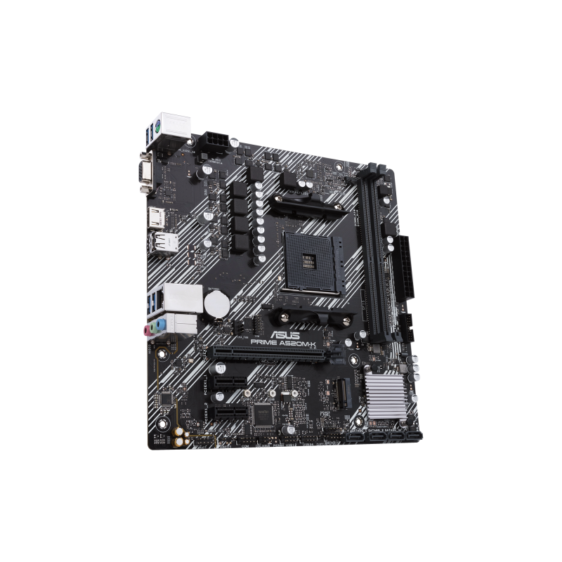 ASUS PRIME A520M-K Motherboard AMD A520 Socket AM4 DDR4 micro ATX PCIe 3.0 M.2 - 90MB1500-M0EAY0 - 4718017826921