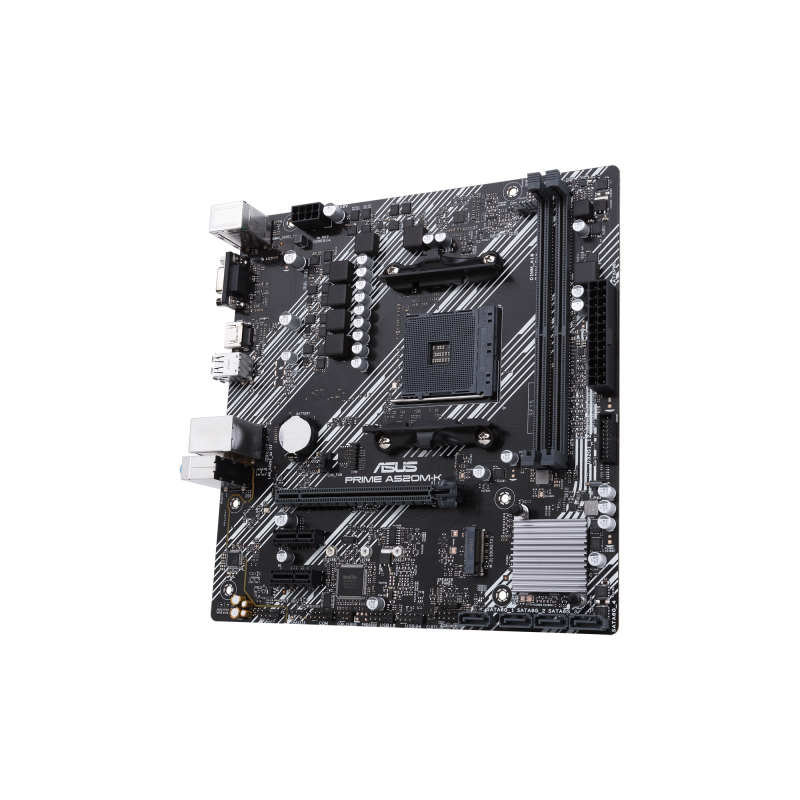 ASUS PRIME A520M-K Motherboard AMD A520 Socket AM4 DDR4 micro ATX PCIe 3.0 M.2 - 90MB1500-M0EAY0 - 4718017826921