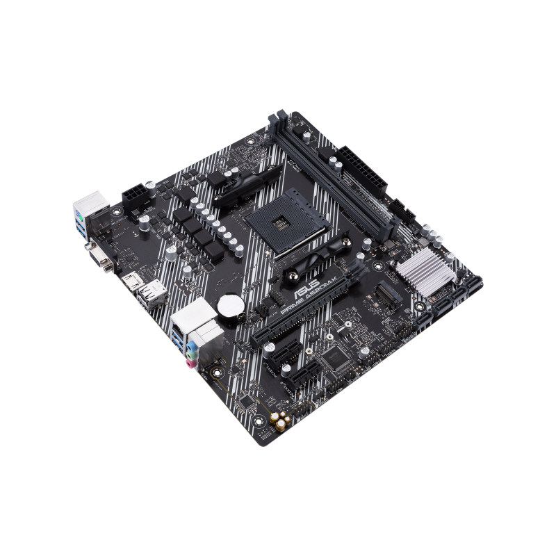 ASUS PRIME A520M-K Motherboard AMD A520 Socket AM4 DDR4 micro ATX PCIe 3.0 M.2 - 90MB1500-M0EAY0 - 4718017826921
