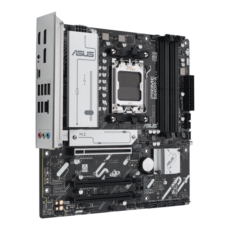 ASUS PRIME B840M-A-CSM Motherboard AMD B840 Socket AM5 DDR5 micro ATX PCIe 4.0 M.2 - 90MB1J10-M0EAYC - 4711387797204