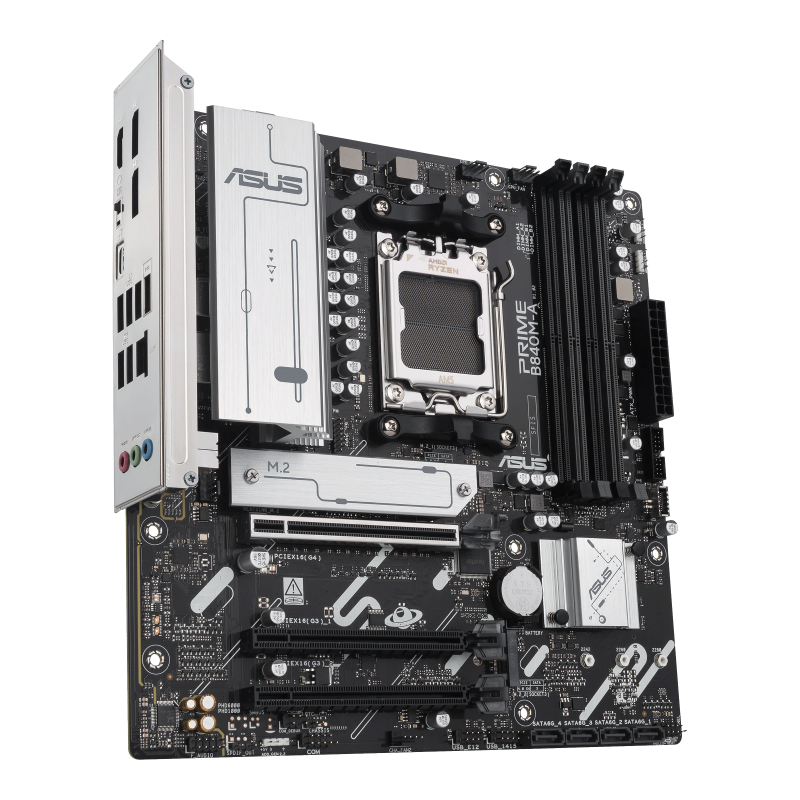 ASUS PRIME B840M-A-CSM Motherboard AMD B840 Socket AM5 DDR5 micro ATX PCIe 4.0 M.2 - 90MB1J10-M0EAYC - 4711387797204