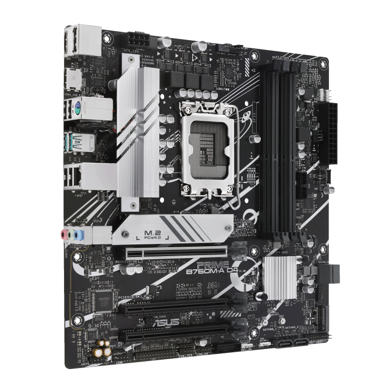 ASUS PRIME B760M-A D4-CSM Motherboard Intel B760 Socket LGA 1700 DDR4 micro ATX PCIe 4.0 M.2 - 90MB1D00-M1EAYC - 4711081984061