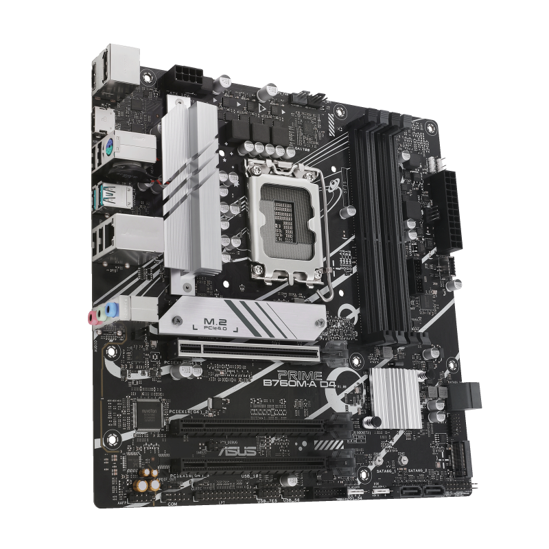 ASUS PRIME B760M-A D4-CSM Motherboard Intel B760 Socket LGA 1700 DDR4 micro ATX PCIe 4.0 M.2 - 90MB1D00-M1EAYC - 4711081984061