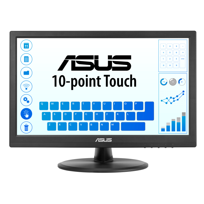 ASUS Touch VT169HE LED Monitor Profissional Plano, 39,6 cm (15.6"), 1920 x 1080 pixels Full HD, 60Hz, HDMI, Táctil, Ajuste de inclinação, Preto - 90LM09V1-B01170 - 4711387406090