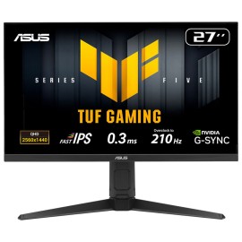ASUS TUF Gaming VG27AQL5A IPS Monitor Gaming Plano, 68,6 cm (27"), 2560 x 1440 pixels Wide Quad HD, 210Hz, HDMI, DisplayPort, Ajuste de Altura, Pivot, Altifalantes Integrados, Preto - 90LM0BM0-B01371 - 4711387919149