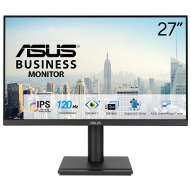 ASUS VA279QGS LCD Monitor Profissional Plano, 68,6 cm (27"), 1920 x 1080 pixels Full HD, 120Hz, HDMI, DisplayPort, Ajuste de Altura, Pivot, Altifalantes Integrados, Preto - 90LM04J1-B01171 - 4711387794937