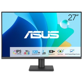 ASUS VA279QG IPS Monitor Gaming Plano, 68,6 cm (27"), 1920 x 1080 pixels Full HD, 120Hz, HDMI, DisplayPort, Altifalantes Integrados, Preto - 90LM04J1-B01371 - 4711387795118