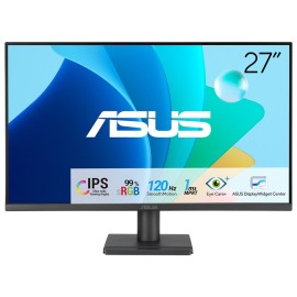 ASUS VA279HG IPS Monitor Gaming Plano, 68,6 cm (27"), 1920 x 1080 pixels Full HD, 120Hz, HDMI, VGA, Ajuste de inclinação, Preto - 90LM04J1-B02371 - 4711387813270