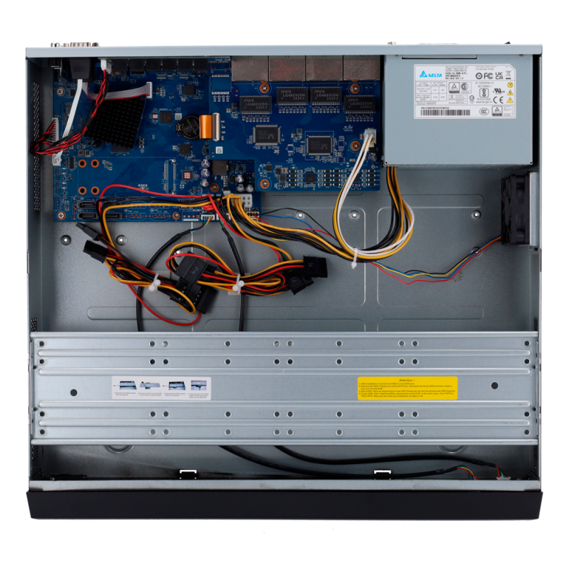 X-Security XS-NVR6464A-16P-WIZ Gravador NVR, 64 CH, 64 IP, 16 PoE, 32 MP, 384 Mbps, 4 HDD até 64 TB, HDMI 4K e VGA, IA, WizSense, Metadados e AcuPick - 8435325487229