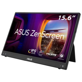 ASUS ZenScreen MB16AHV V2 IPS Monitor Portátil Plano, 39,6 cm (15.6"), 1920 x 1080 pixels Full HD, 60Hz, USB-C, Mini HDMI, Ajuste de Inclinação, Preto - 90LM0383-B01N70 - 4711387206492