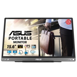 ASUS ZenScreen MB16ACE LED Monitor Portátil Plano, 39,6 cm (15.6"), 1920 x 1080 pixels Full HD, 70Hz, USB-C, HDCP, Fosco, Cinzento - 90LM0381-B04170 - 4718017500357