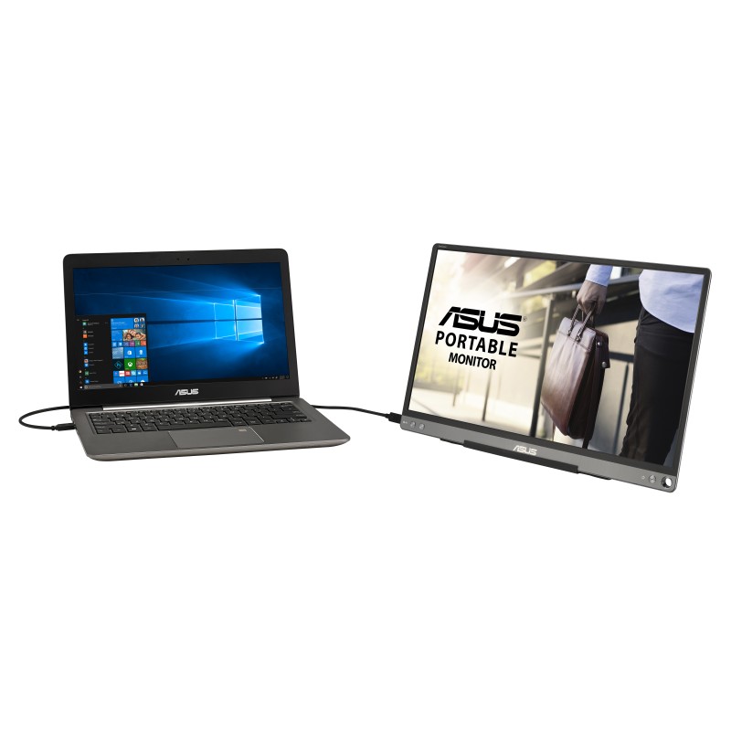 ASUS ZenScreen MB16ACE LED Monitor Portátil Plano, 39,6 cm (15.6"), 1920 x 1080 pixels Full HD, 70Hz, USB-C, HDCP, Fosco, Cinzento - 90LM0381-B04170 - 4718017500357