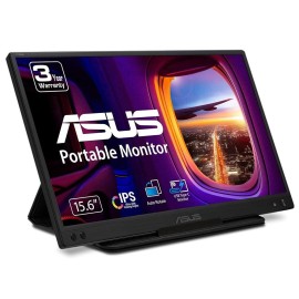 ASUS ZenScreen MB166C IPS Monitor Portátil Plano, 39,6 cm (15.6"), 1920 x 1080 pixels Full HD, 60Hz, Hub USB, Preto - 90LM07D3-B01170 - 4711081273981