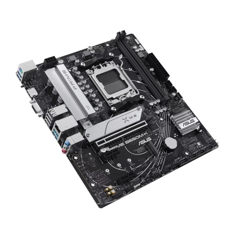 ASUS PRIME B650M-K Motherboard AMD B650 Socket AM5 DDR5 micro ATX PCIe 5.0 M.2 - 90MB1F60-M0EAY0 - 4711387236628