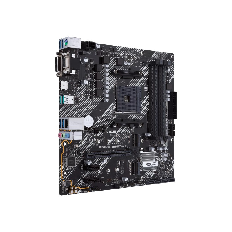 ASUS PRIME B550M-K Motherboard AMD B550 Socket AM4 DDR4 micro ATX PCIe 4.0 M.2 - 90MB14V0-M0EAY0 - 4718017758284