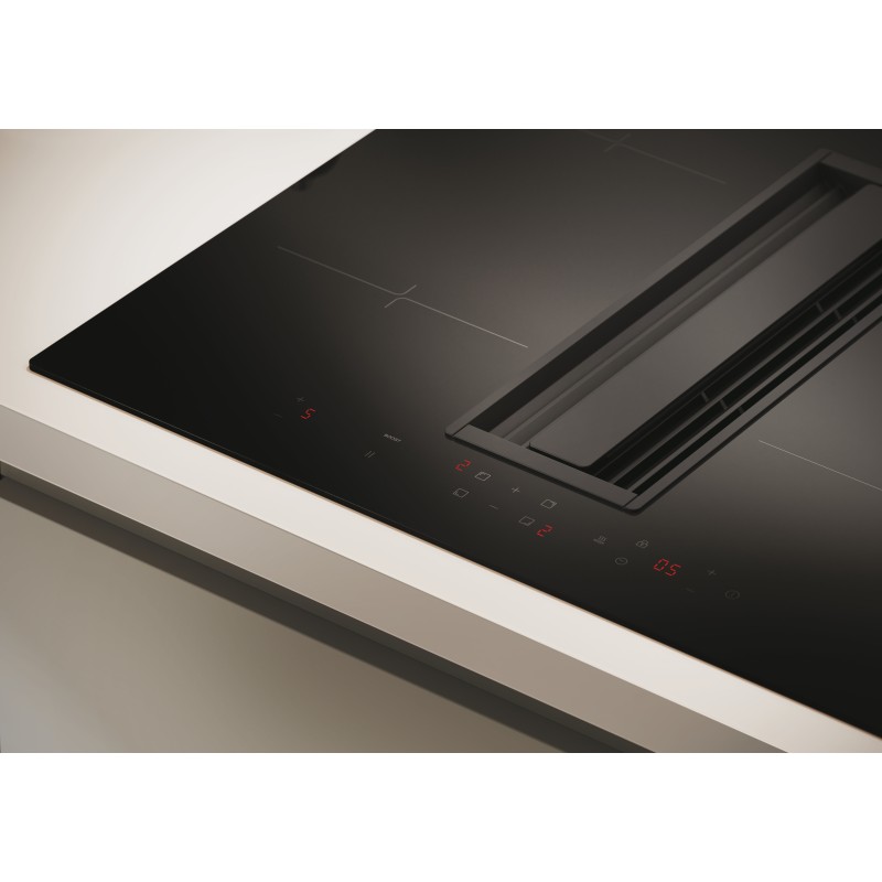 Candy CIH 6I4CF Placa de Indução, 4 Zonas, 60 cm, Exaustor Integrado, Preto - 8059019091747