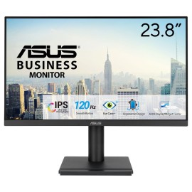 ASUS VA249QGSE LCD Monitor Profissional Plano, 60,5 cm (23.8"), 1920 x 1080 pixels Full HD, 120Hz, HDMI, DisplayPort, Ajuste de Altura, Pivot, Altifalantes Integrados, Preto - 90LM02W1-B02371 - 4711636286428
