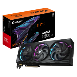 Gigabyte Radeon RX 9070 XT AORUS ELITE Placa Gráfica 16GB GDDR6 256-bit PCIe 5.0 - 9VR907XTAE-00-G10 - 4719331355517