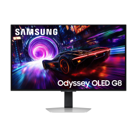 Samsung Odyssey S32FG812SU QD-OLED Monitor Gaming Plano, 81,3 cm (32"), 3840 x 2160 pixels 4K Ultra HD, 240Hz, USB-C, DisplayPort, HDMI, Ajuste de Altura, Pivot, Prateado - LS32FG812SUXEN - 8806095968841