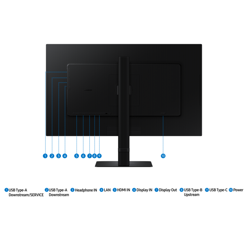Samsung ViewFinity S6 S27D604UAU LED Monitor Profissional Plano, 68,6 cm (27"), 2560 x 1440 pixels Quad HD, 100Hz, USB-C, DisplayPort, HDMI, Ajuste de Altura, Pivot, Preto - LS27D604UAUXEN - 8806095763675