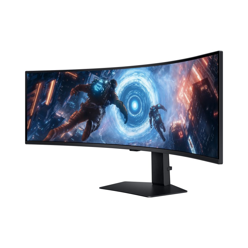 Samsung Odyssey S49FG910EU LCD Monitor Gaming Curvo, 124,5 cm (49"), 5120 x 1440 pixels Dual QHD, 144Hz, HDMI, DisplayPort, Ajuste de Altura, Preto - LS49FG910EUXEN - 8806095977355