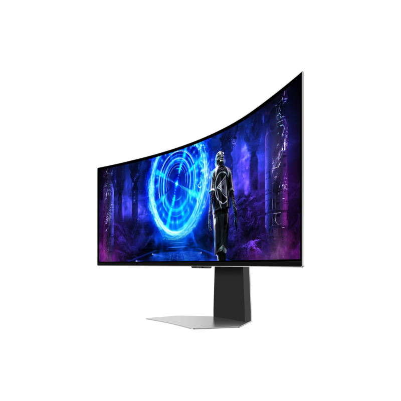 Samsung Odyssey S49DG954SU OLED Monitor Gaming Curvo, 124,5 cm (49"), 5120 x 1440 pixels Dual QHD, 240Hz, HDMI, DisplayPort, USB-C, Ajuste de Altura, Altifalantes Integrados, Prateado - LS49DG954SUXEN - 8806095693392