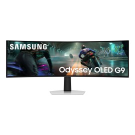Samsung Odyssey G9 G91SD S49DG910SU OLED Monitor Gaming Curvo, 124,5 cm (49"), 5120 x 1440 pixels Dual QHD, Smart TV, 144Hz, HDMI, DisplayPort, USB-C, Ajuste de Altura, Prateado - LS49DG910SUXEN - 8806095810669