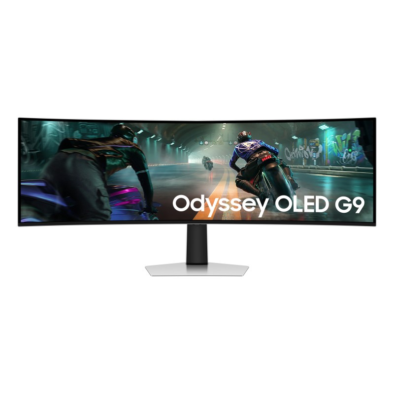 Samsung Odyssey G9 G91SD S49DG910SU OLED Monitor Gaming Curvo, 124,5 cm (49"), 5120 x 1440 pixels Dual QHD, Smart TV, 144Hz, HDMI, DisplayPort, USB-C, Ajuste de Altura, Prateado - LS49DG910SUXEN - 8806095810669