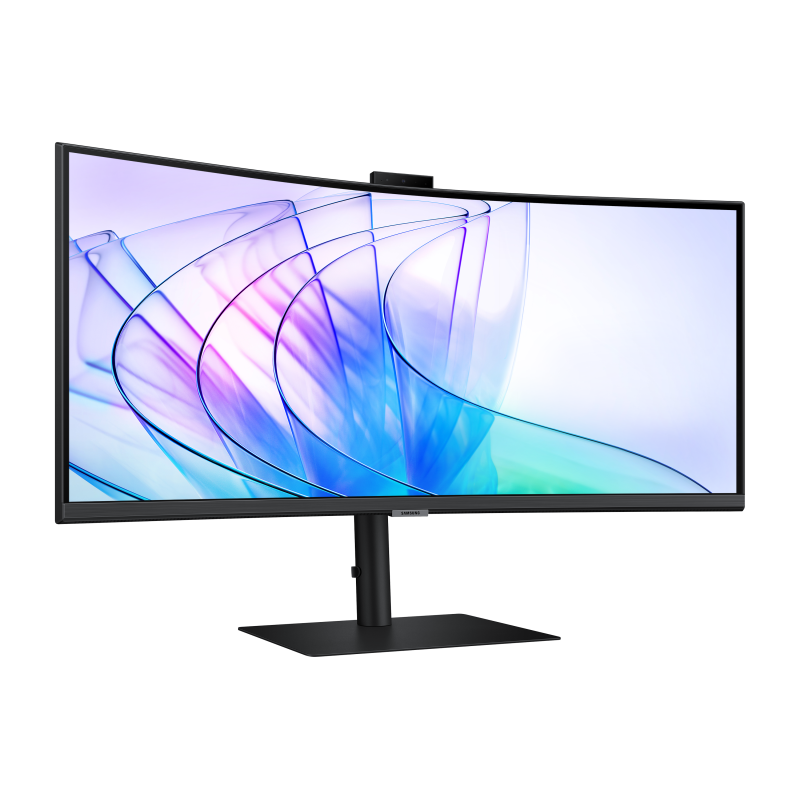 Samsung ViewFinity S6 S34C652VAU LCD Monitor Profissional Curvo, 86,4 cm (34"), 3440 x 1440 pixels UltraWide Quad HD, 100Hz, USB-C, DisplayPort, HDMI, Altifalantes Integrados, Ajuste de Altura, Câmera Embutida, Preto - LS34C652VAUXEN - 8806094974010